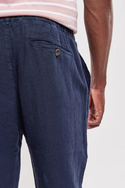 Armor Lux - Linen Relaxed Trousers - Deep Marine