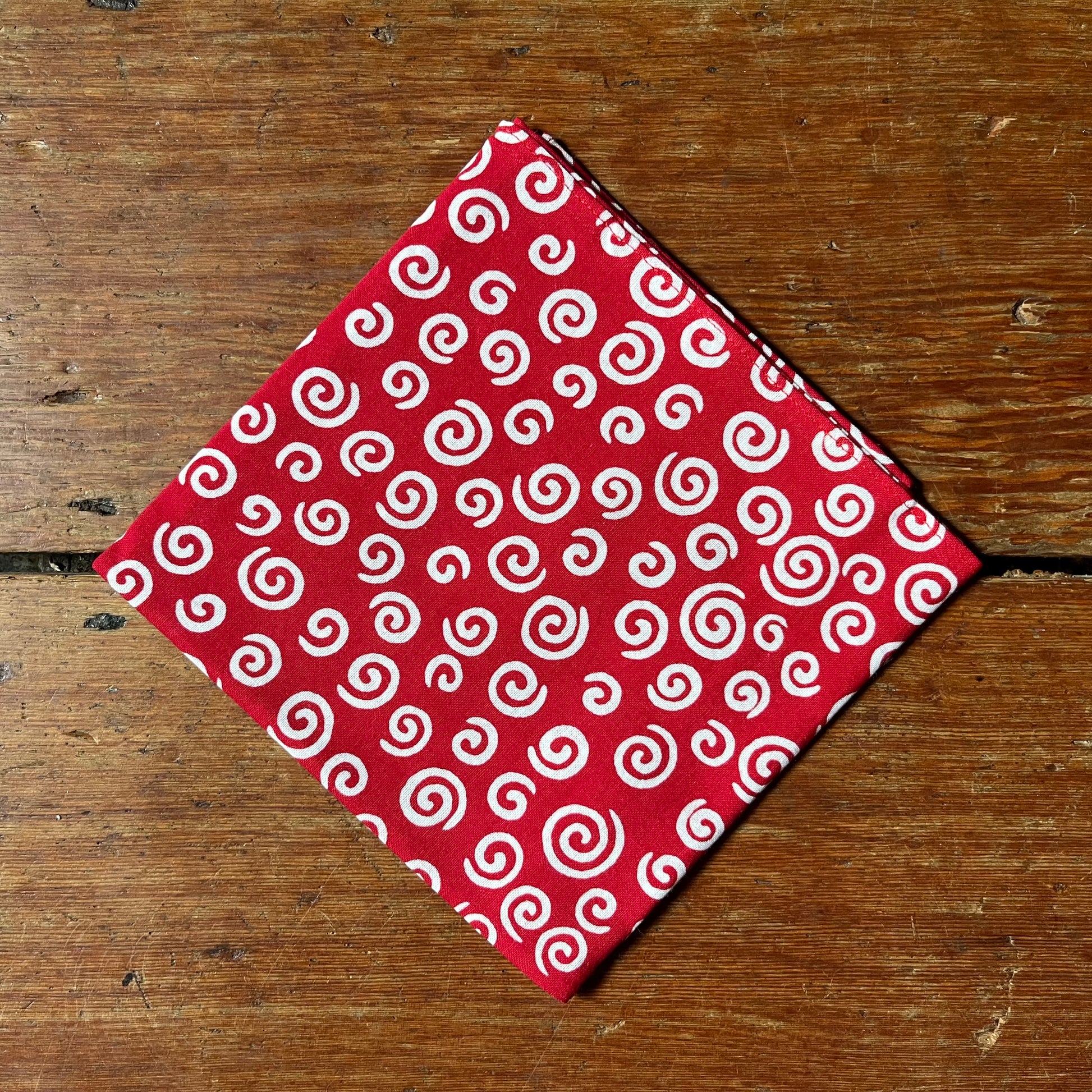 Niwaki - Cotton Handkerchief - Red / Swirls - Regent Tailoring