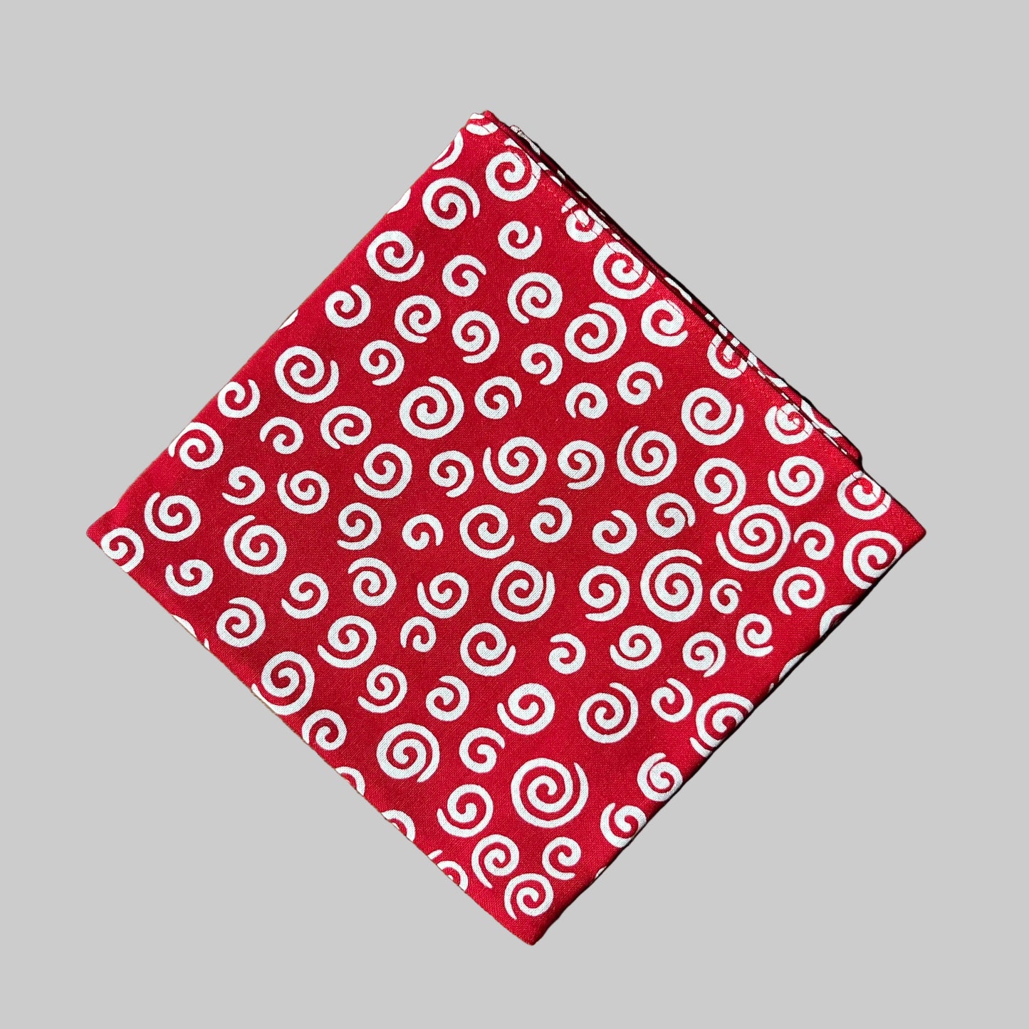 Niwaki - Cotton Handkerchief - Red / Swirls - Regent Tailoring