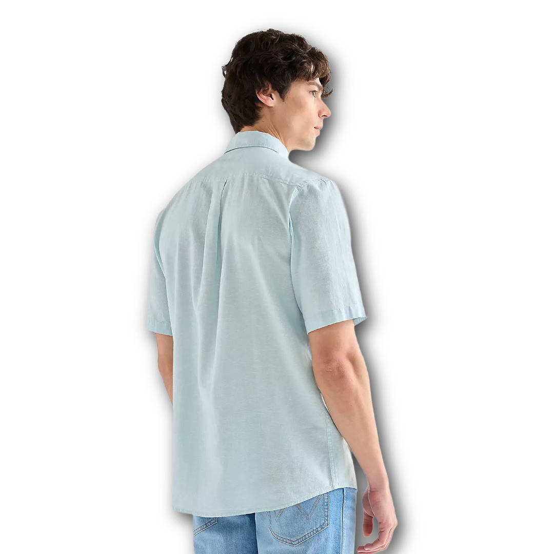 Wrangler - Regular Short Sleeve One Pocket Shirt - Forget me not