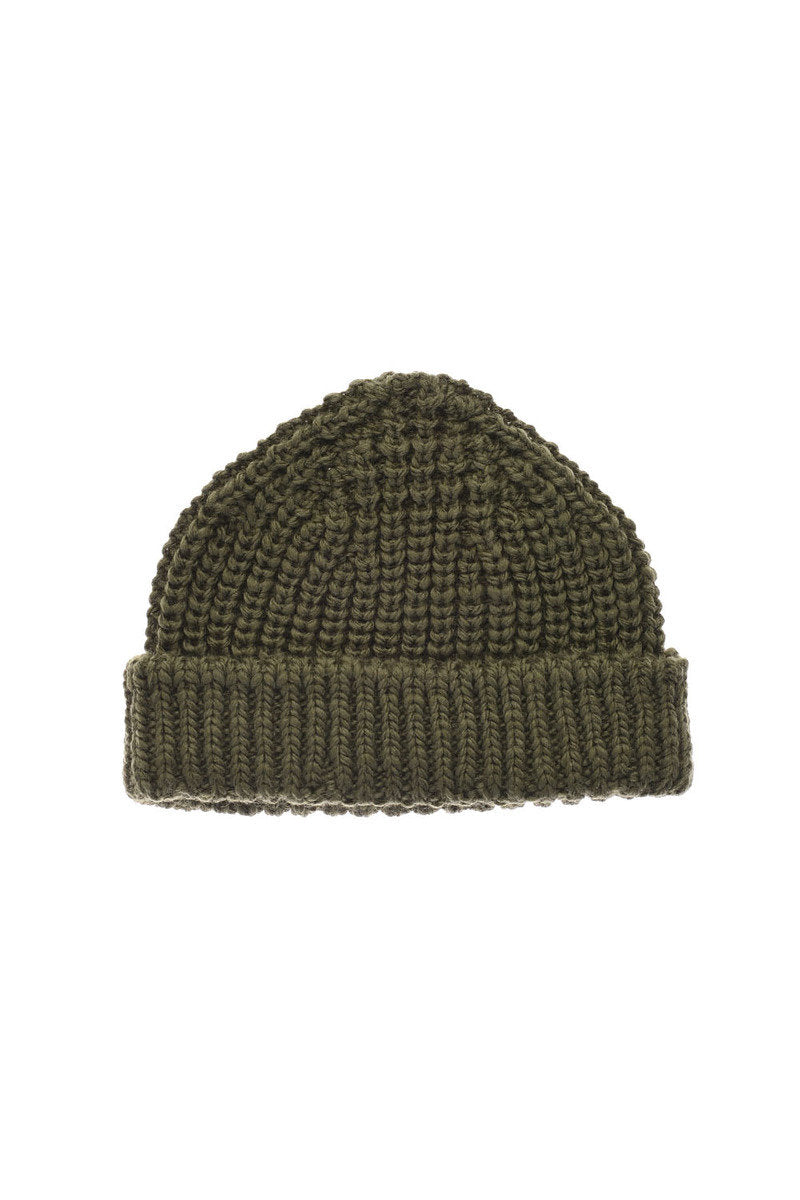 ROTOTO - Merino Wool Cable Watch Cap Hat - Olive