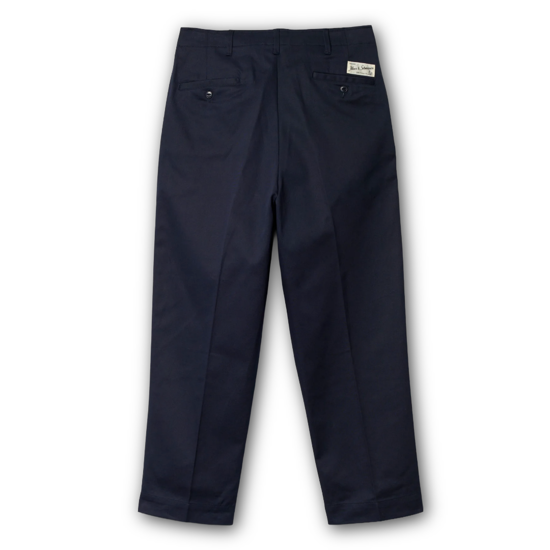 MERZ B. SCHWANEN - 1920s Cotton Twill Worker Chino - Dark Navy