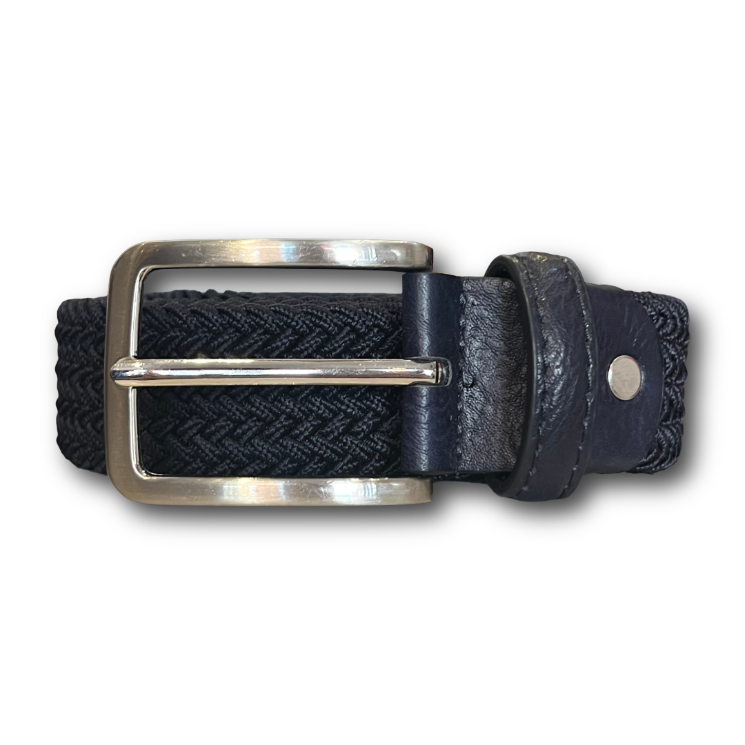 Regent - Woven Elastic Belt - Dark Navy