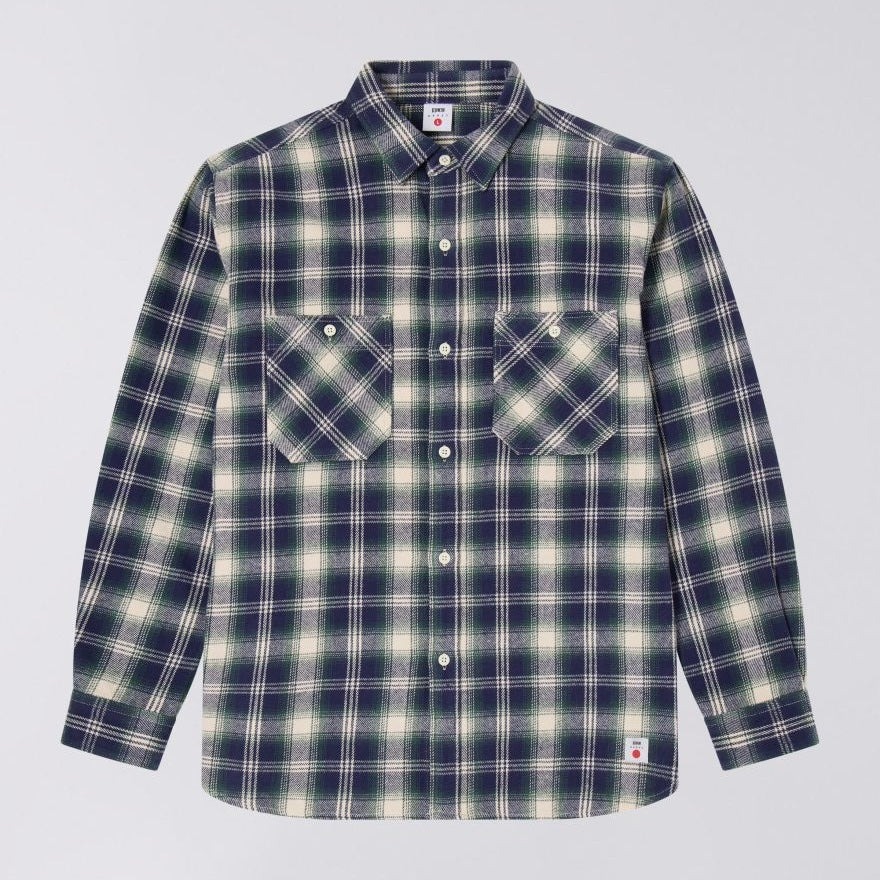 Edwin - Work Shirt LS - Navy/Green