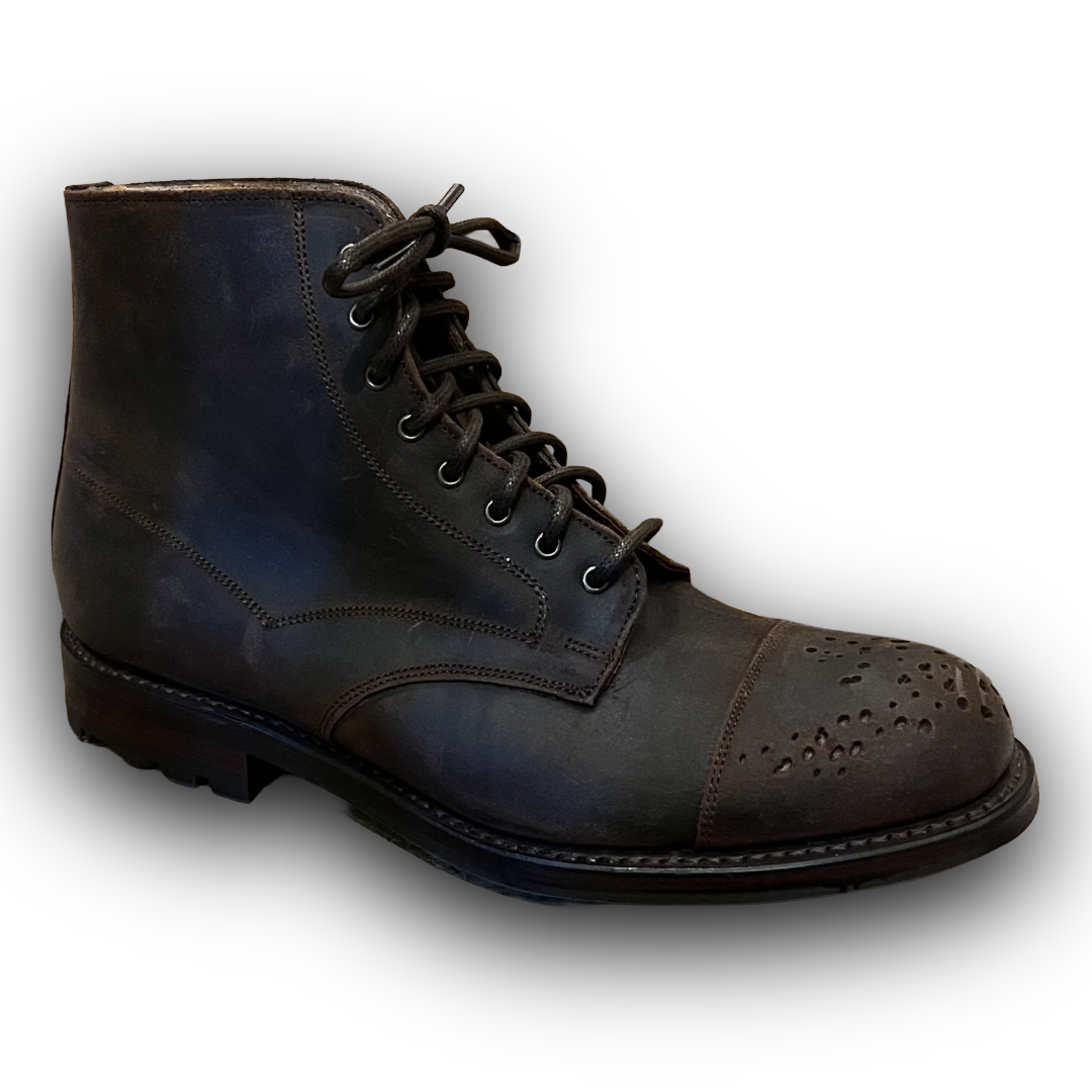 Regent buckshot brogue derby boot