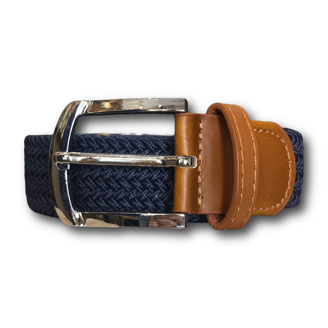 Regent - Woven Elastic Belt - Navy