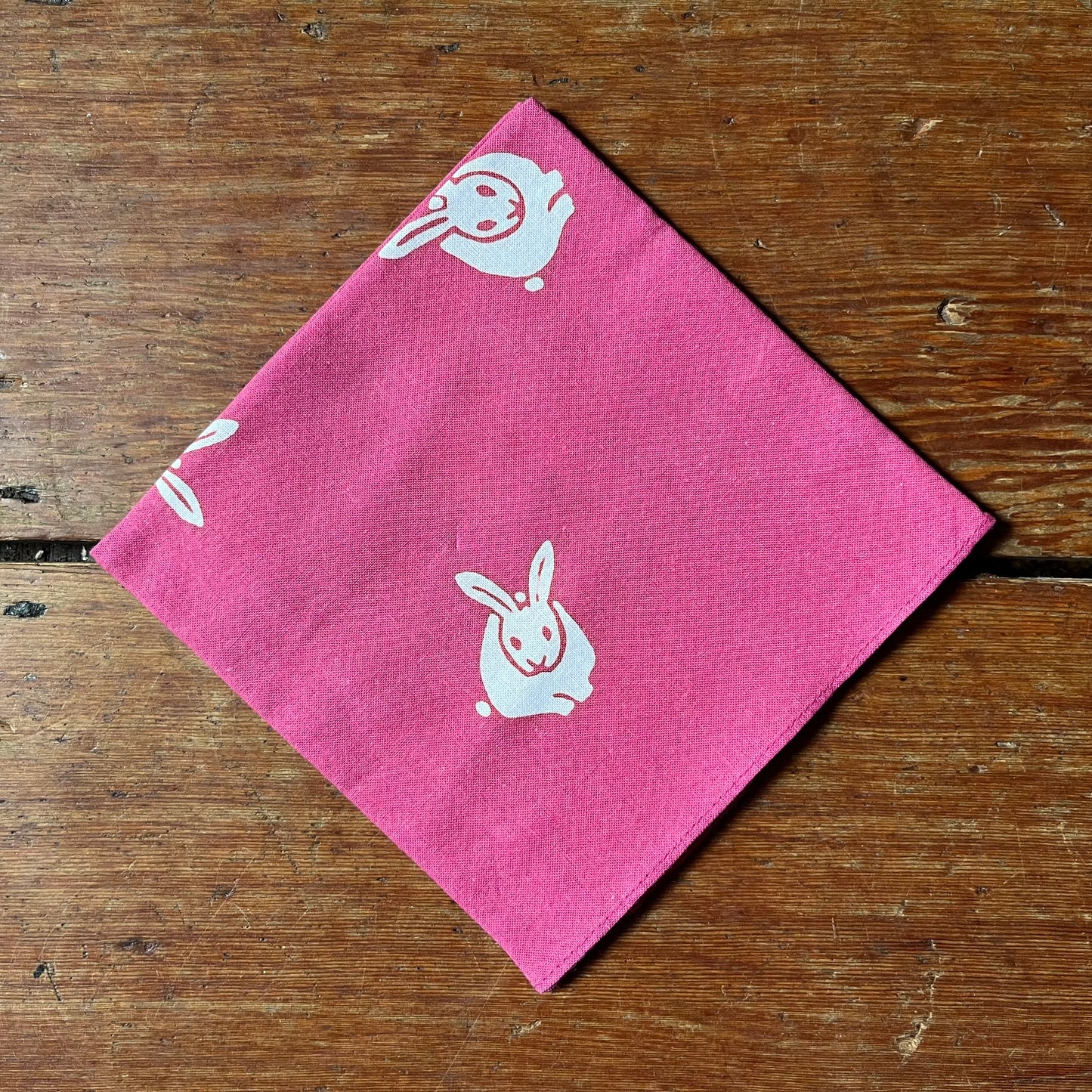 Niwaki - Cotton Handkercheif - Pink Rabbit