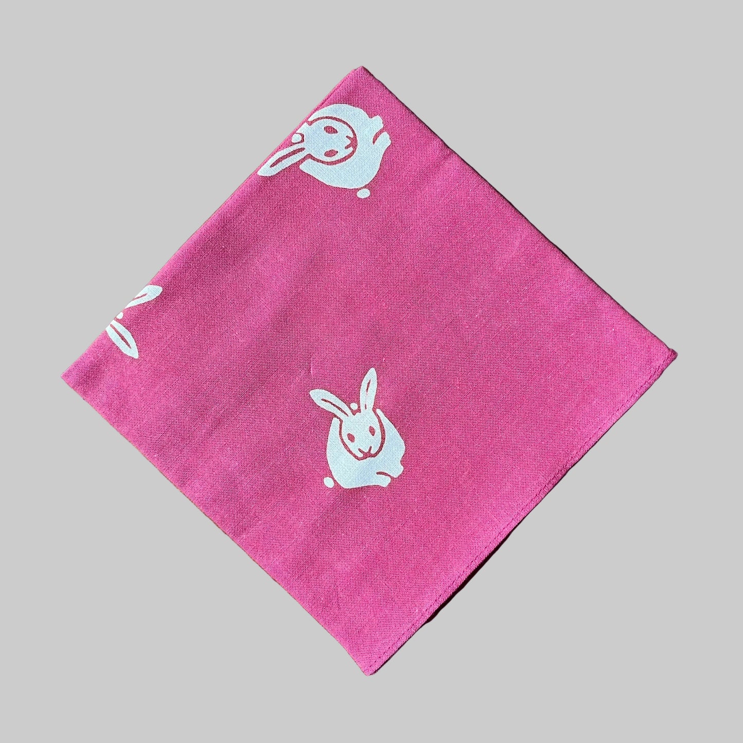Niwaki - Cotton Handkercheif - Pink Rabbit