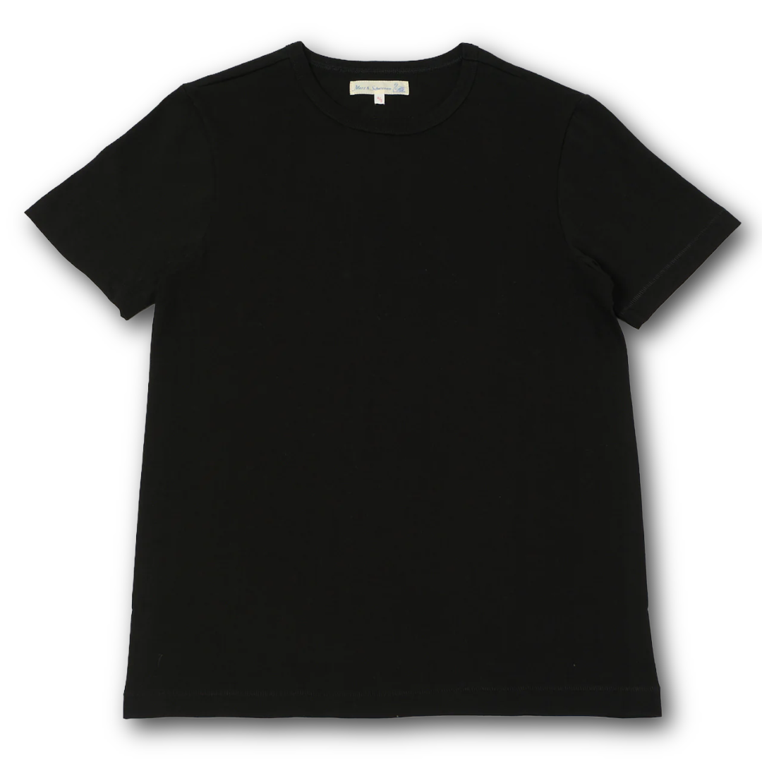MERZ B. SCHWANEN - 215 Classic Crew Neck Tee - Deep Black