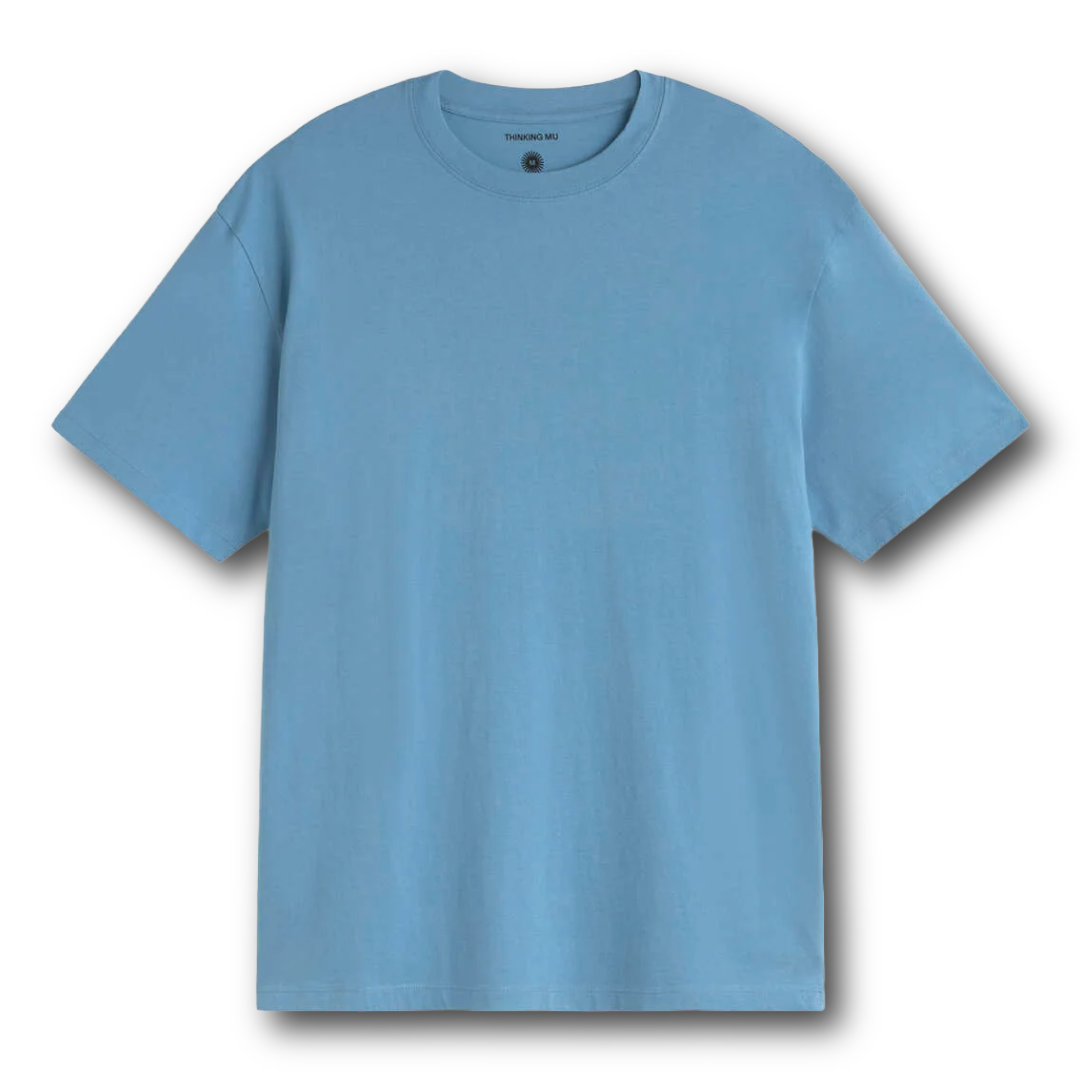 Thinking Mu - Sunny Dark Dusk Aaron Tee - Blue/Green