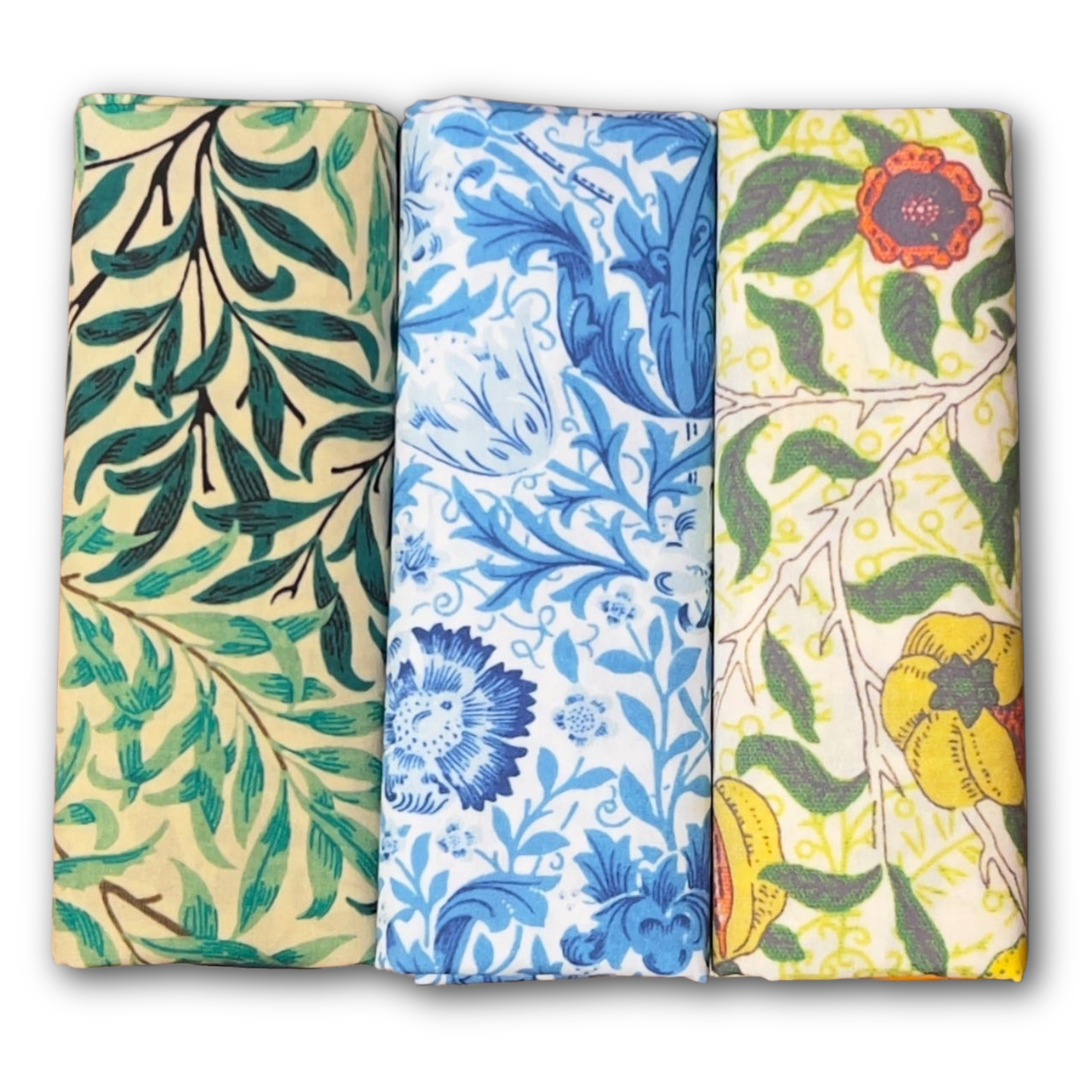 Regent - Cotton Hanky - Bandana Set of 3 - Botanicals