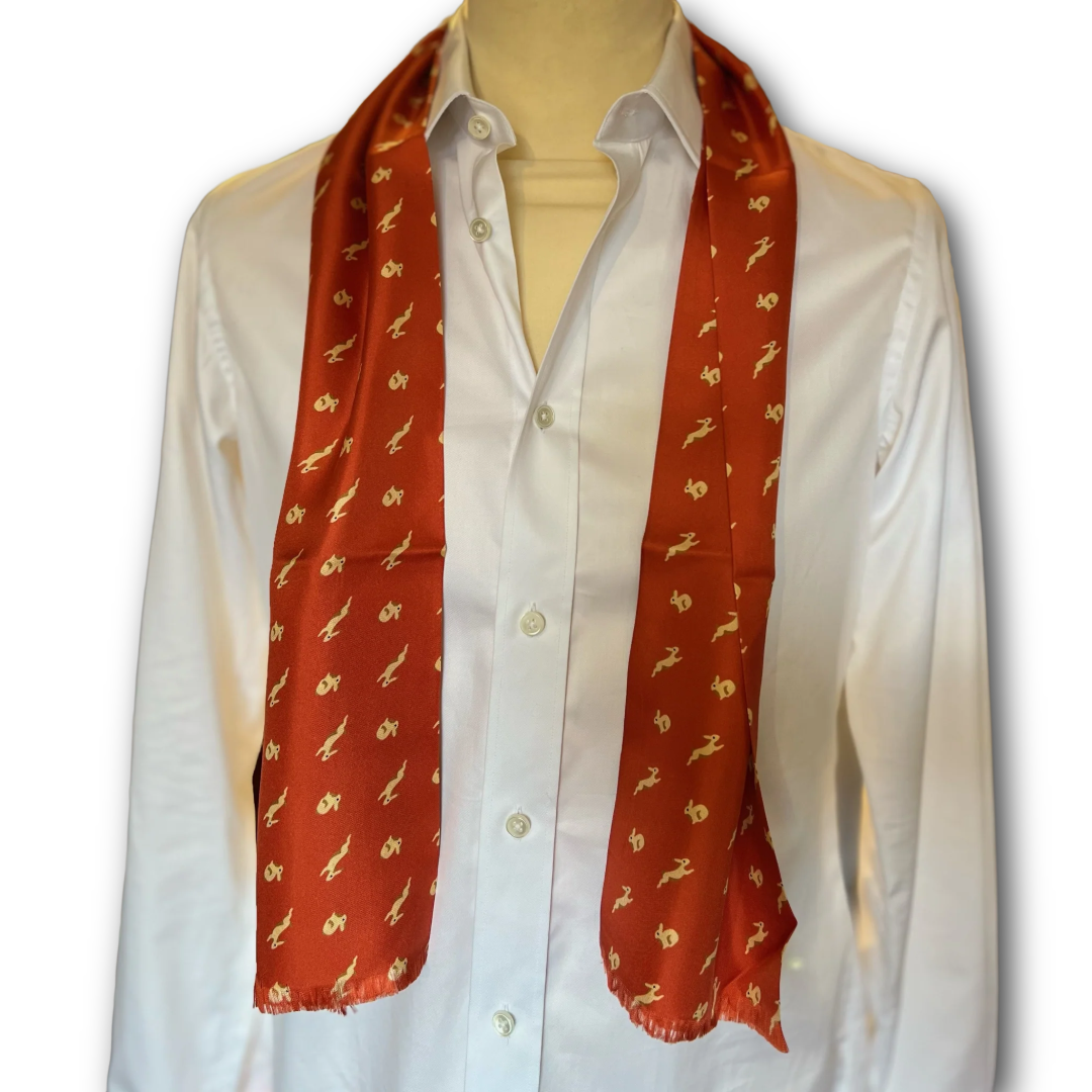 Regent - Tootal Scarf - Orange Bunny Print