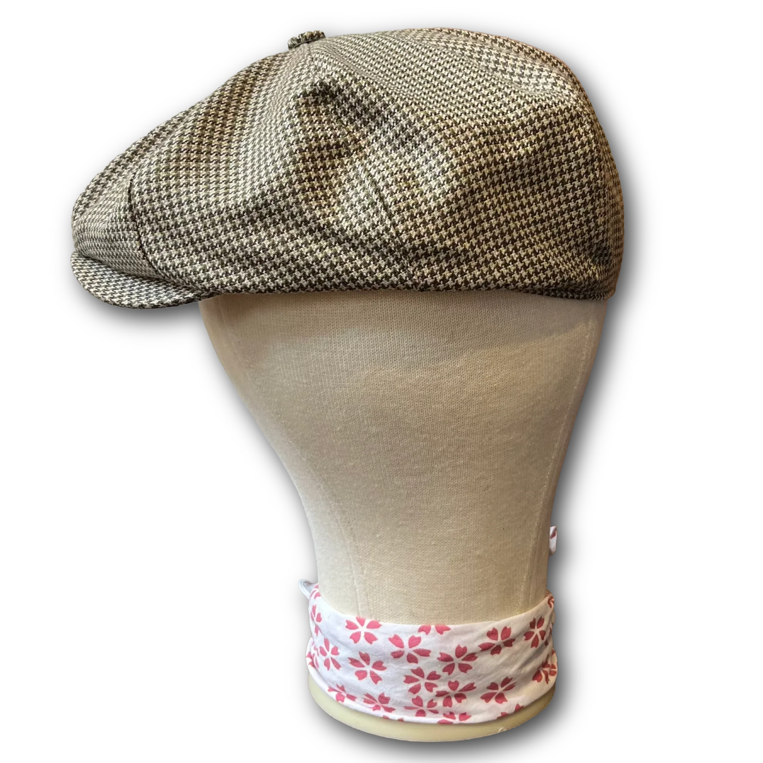 Regent - Baker Boy Cap - Brown Houndstooth
