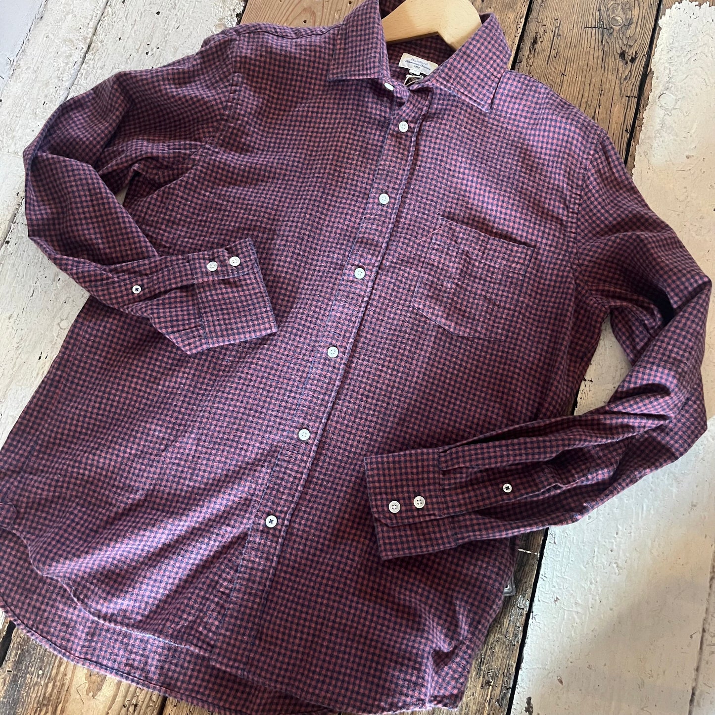 Hartford - Paul Men Woven Shirt - Navy and Red