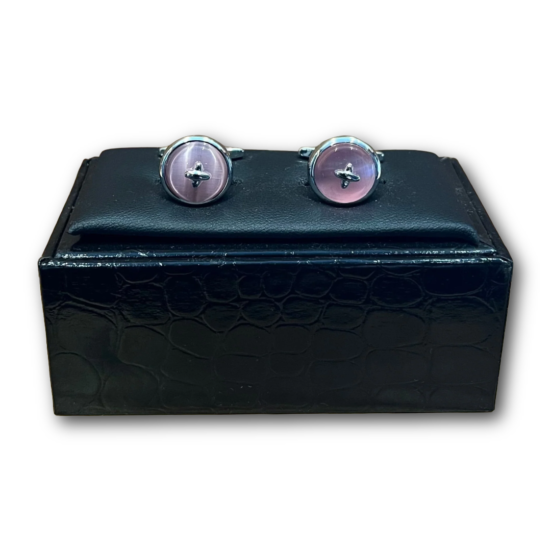 Regent - Cufflinks - Pink Buttons