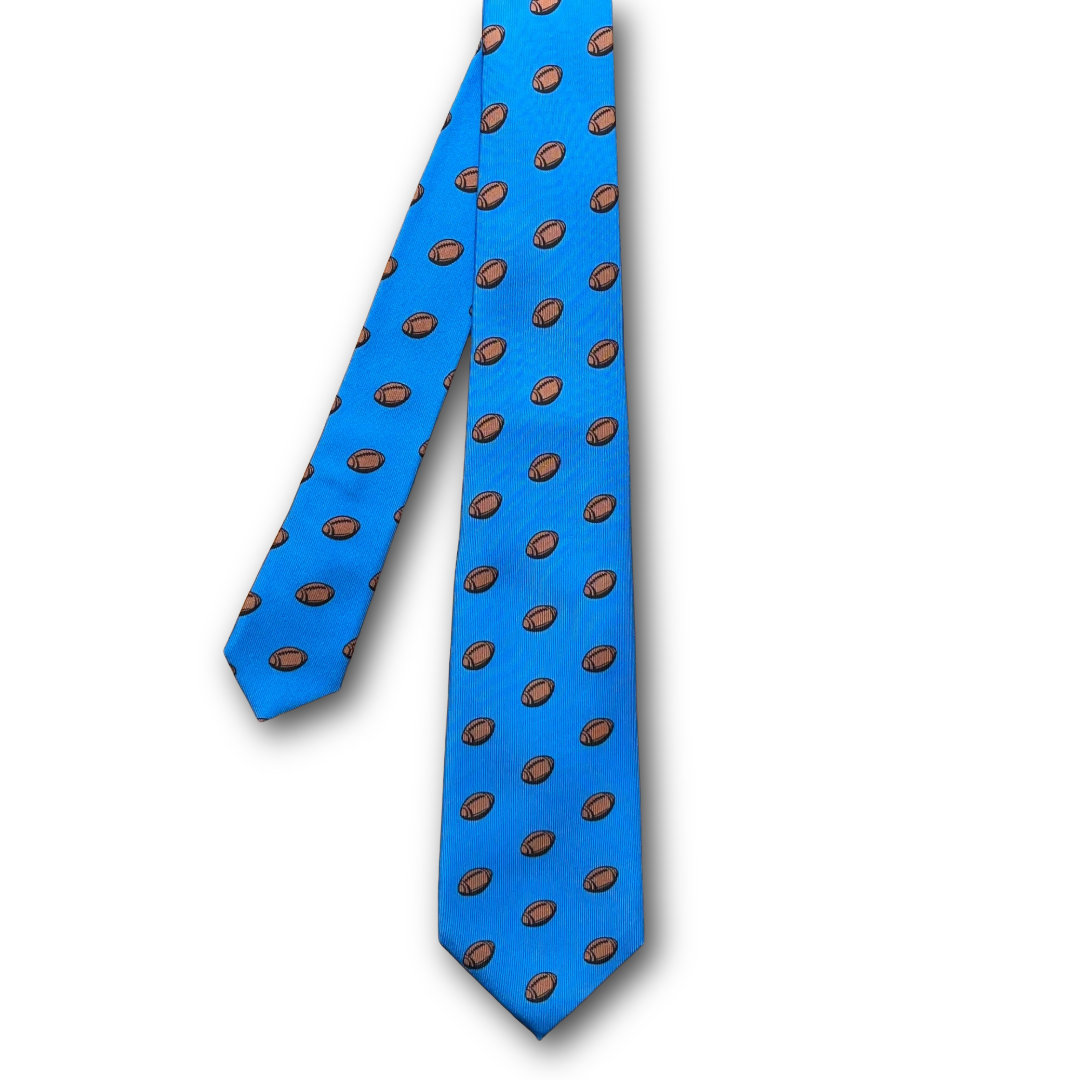 Regent - Woven Silk Tie - Rugby Balls