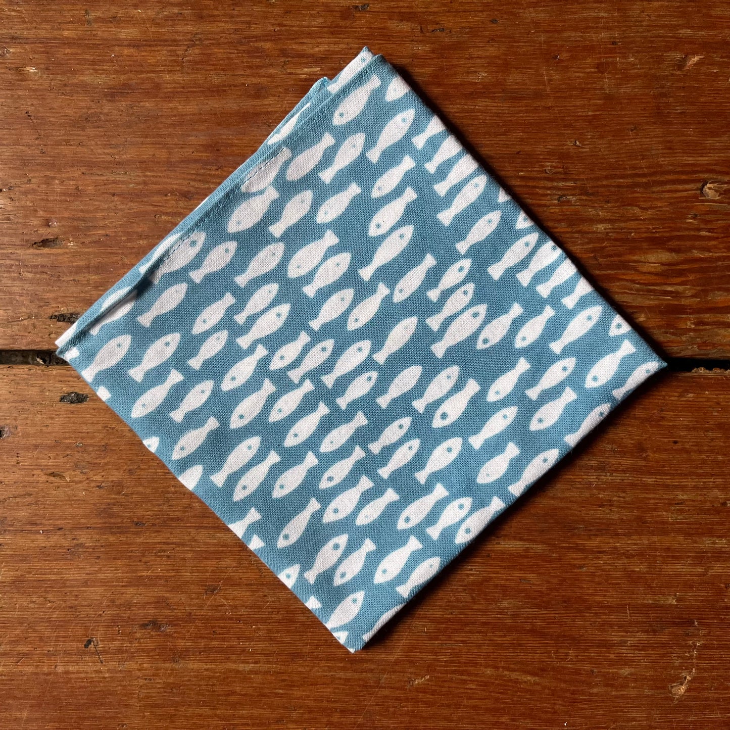 Niwaki - Cotton Handkerchief - Blue / Fish - Regent Tailoring