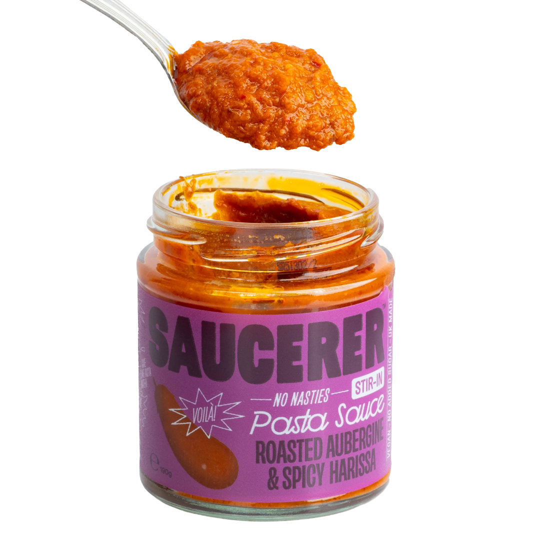 The Saucerer - Roasted Aubergine & Spicy Harissa Pasta Sauce - 190g