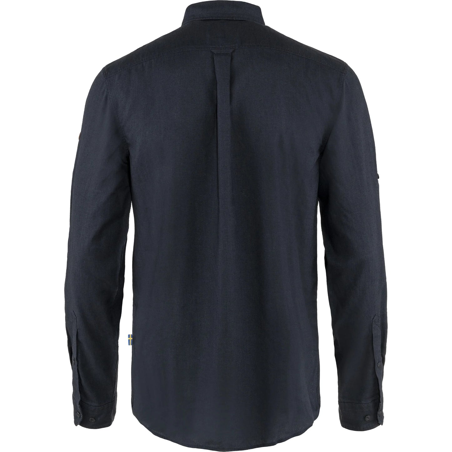 Back of dark navyfjallravem shirt sold at regent.