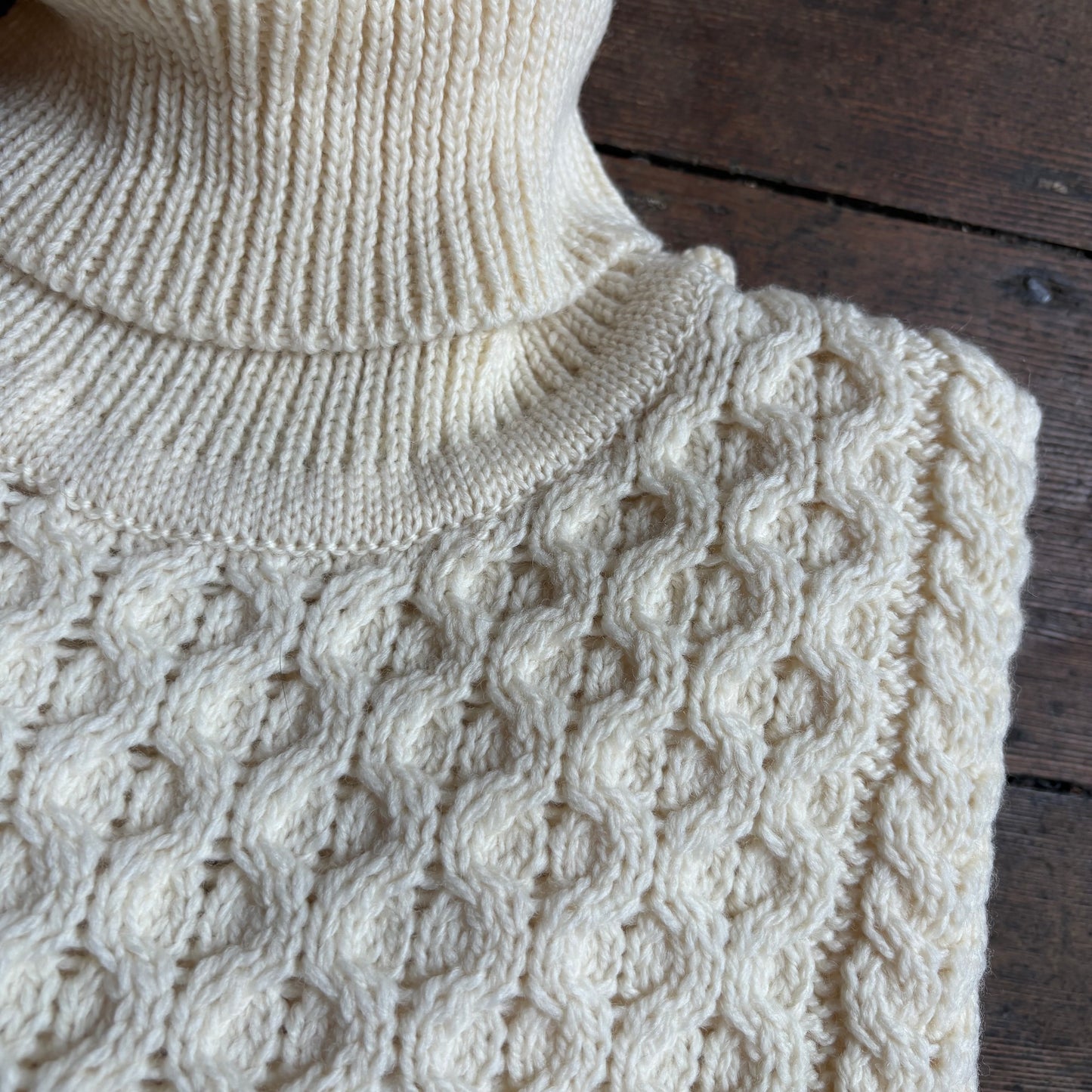 ARAN CRAFT - Merino Roll Neck Sweater - Natural
