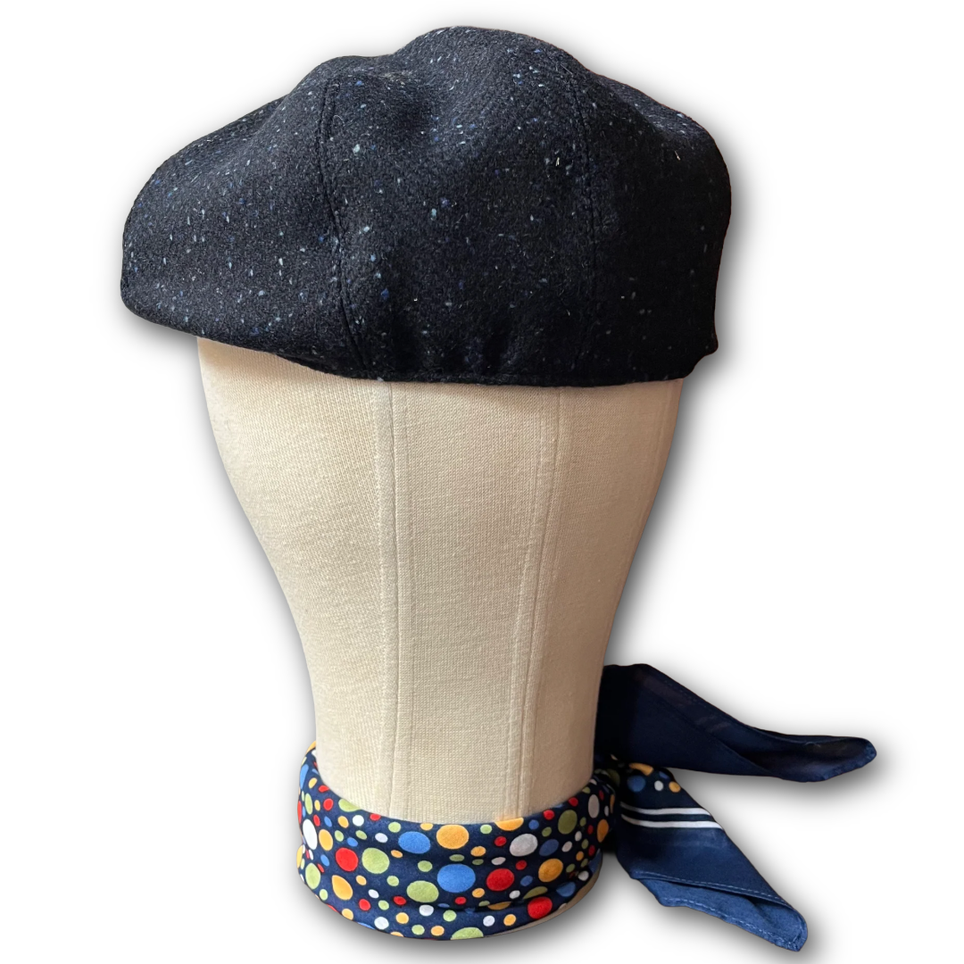 Regent - Baker Boy Cap - Donegal Fleck style Navy Speckled Tweed