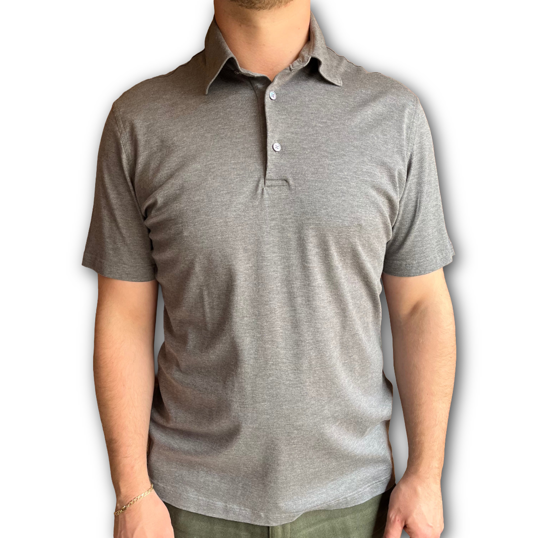 Regent - Polo Shirt - Short Sleeve - Italian Cotton - Grey