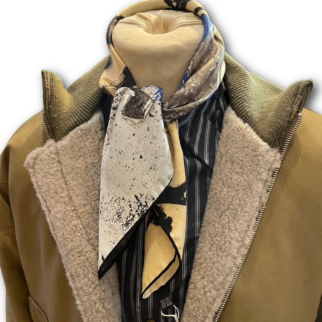 Regent - Large Square Silk Scarf - 65cm - Man