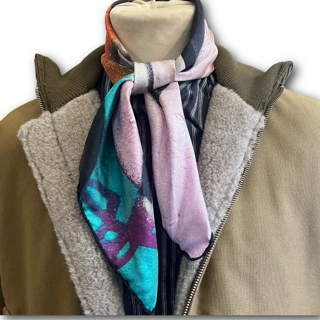 Regent - Large Square Silk Scarf - 65cm - Plane