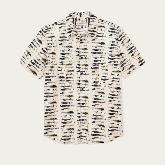 FILSON  - Washed Feather Cloth Shirt - Short Sleeve - Lures Natural