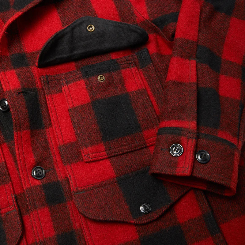 Filson - Mackinaw Wool Cruiser Jacket - Red and Black - Regent Tailoring