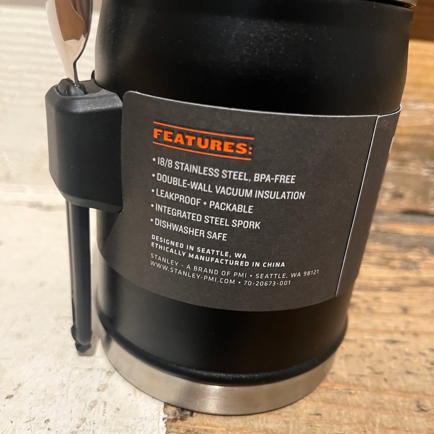 Stanley - Legendary Vacuum Food Jar - 14oz - Black Pebble