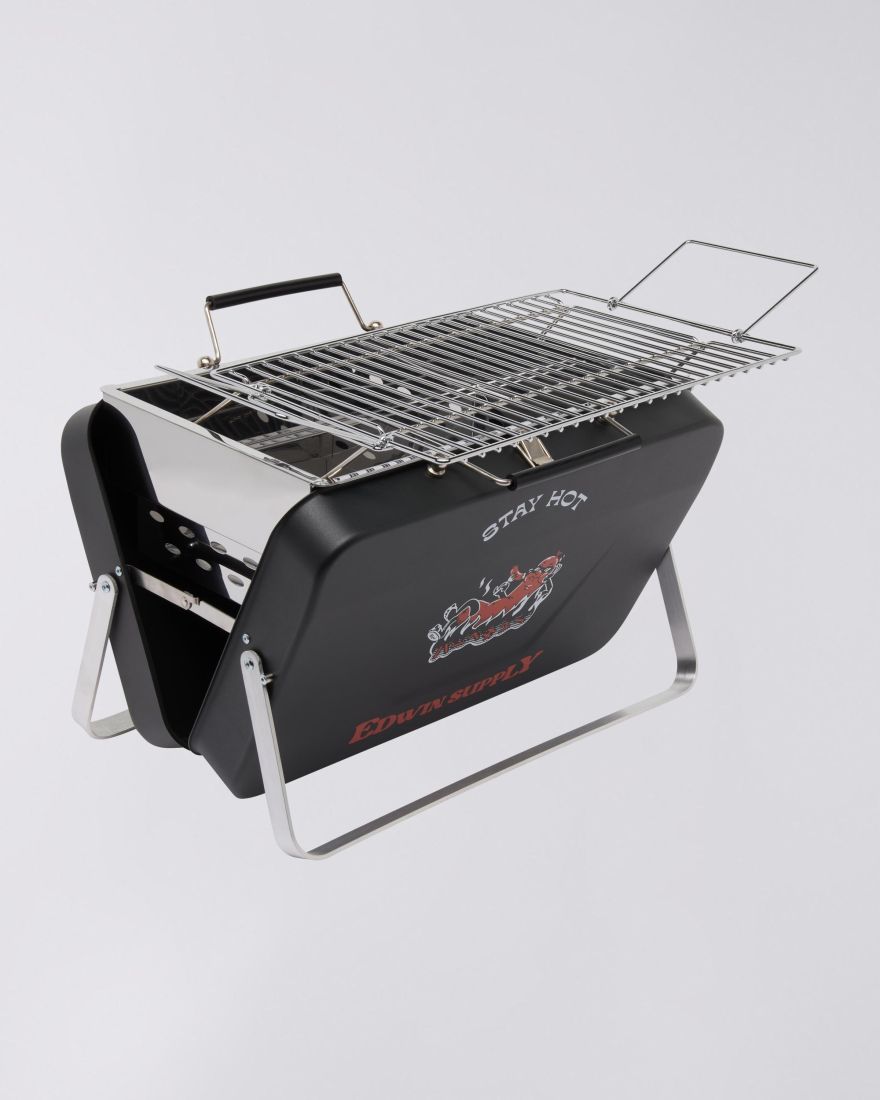 EDWIN - Portable BBQ - Stainless Steel - Black