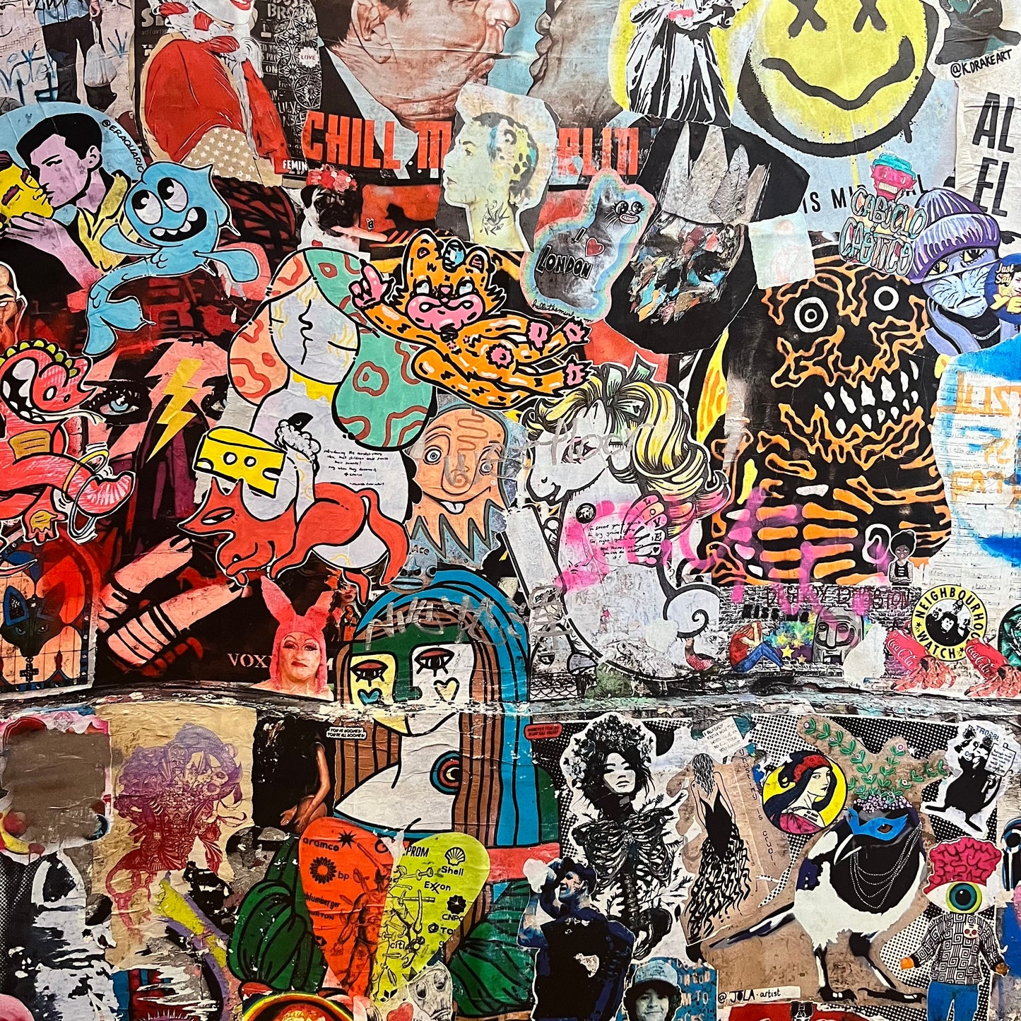 Regent - Large Silk Square - London Graffiti - 16oz Silk