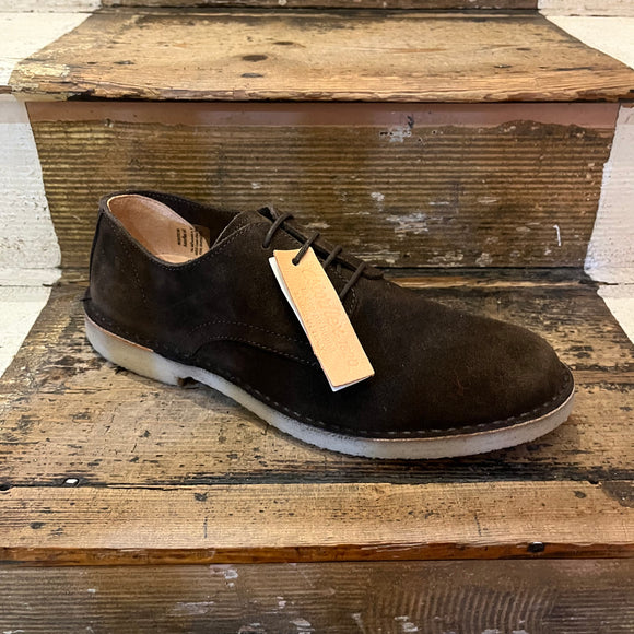 Astorflex suede derby shoe in dark chestnut