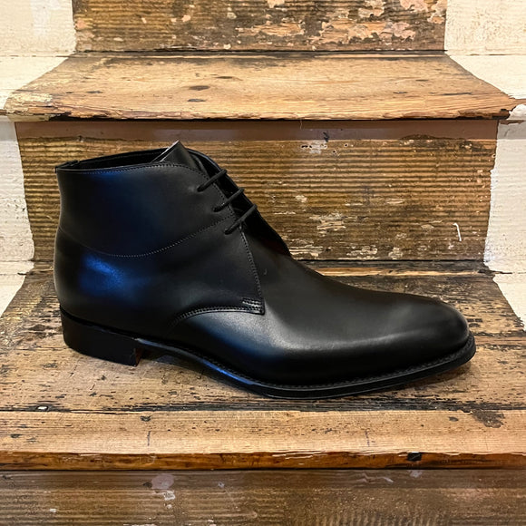 Regent black leather chukka boot