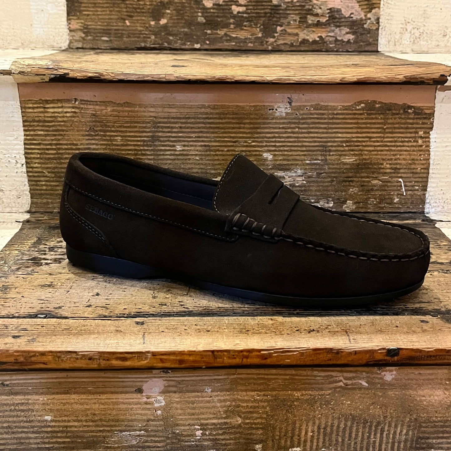 Sebago brown suede loafer