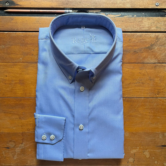Light blue oxford cloth button down collar shirt