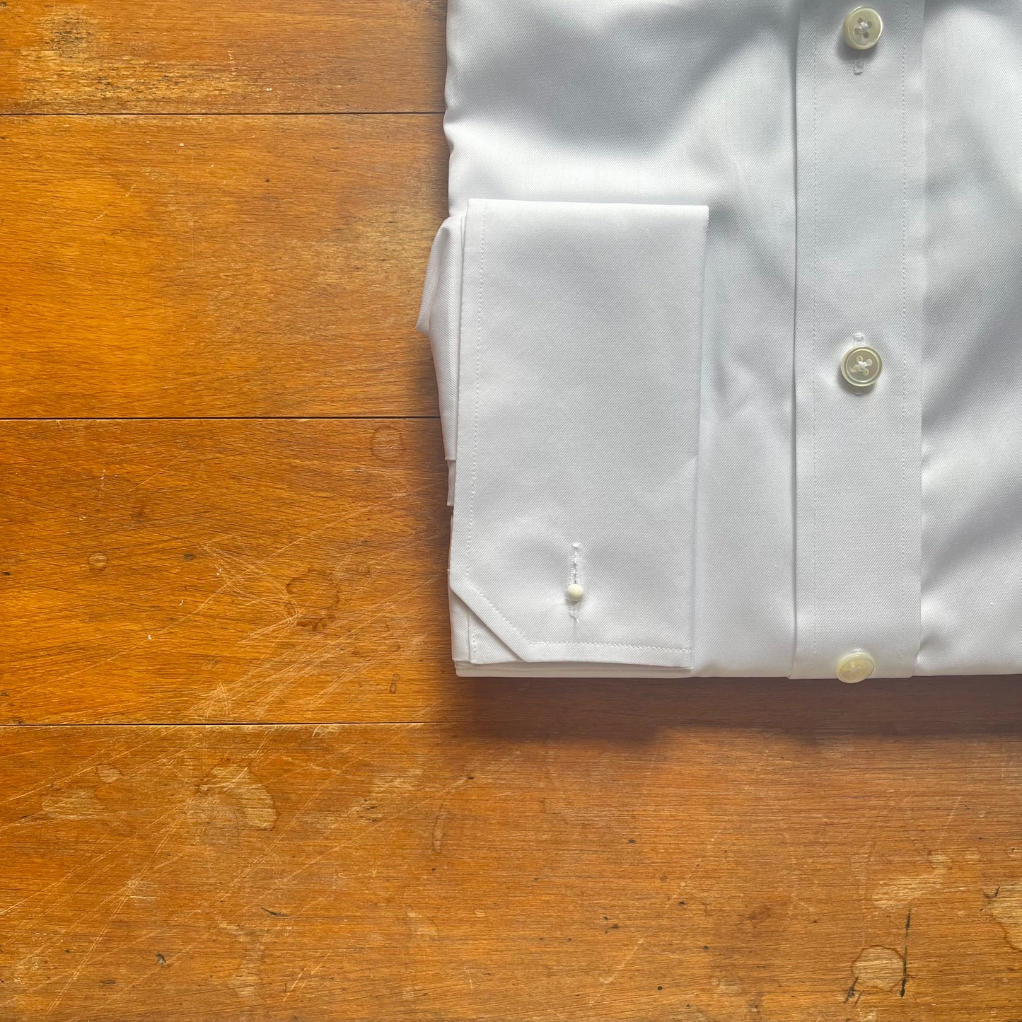 Regent Heritage - White Cotton Twill Shirt - Double Cuff