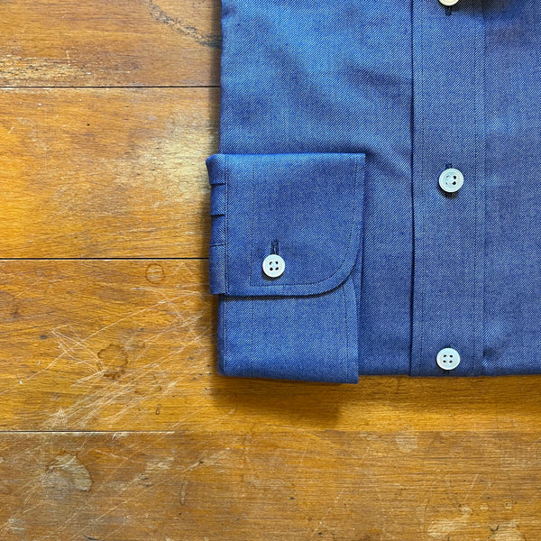 Regent - Arthur Shirt - Indigo Blue Flannel