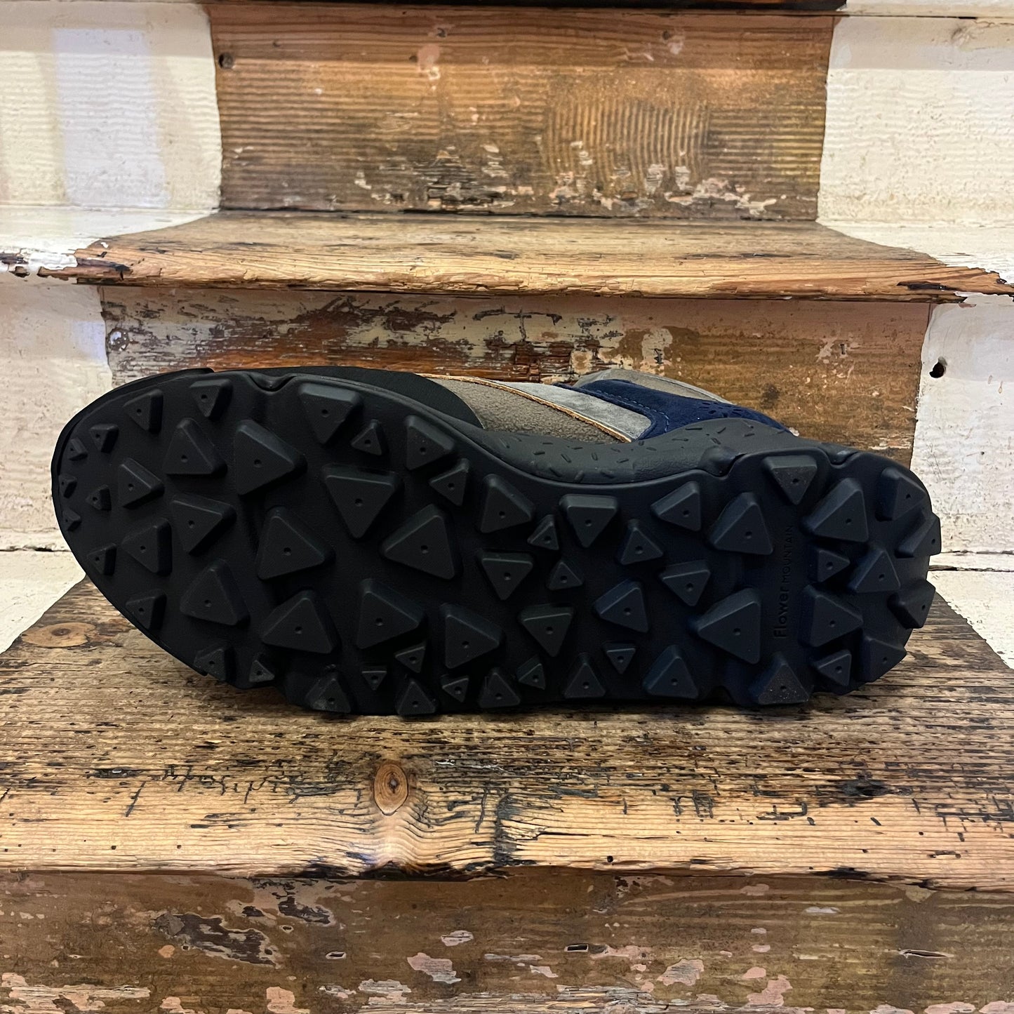 Flower Mountain - Suede and technical fabric sneakers - Grey-Army green