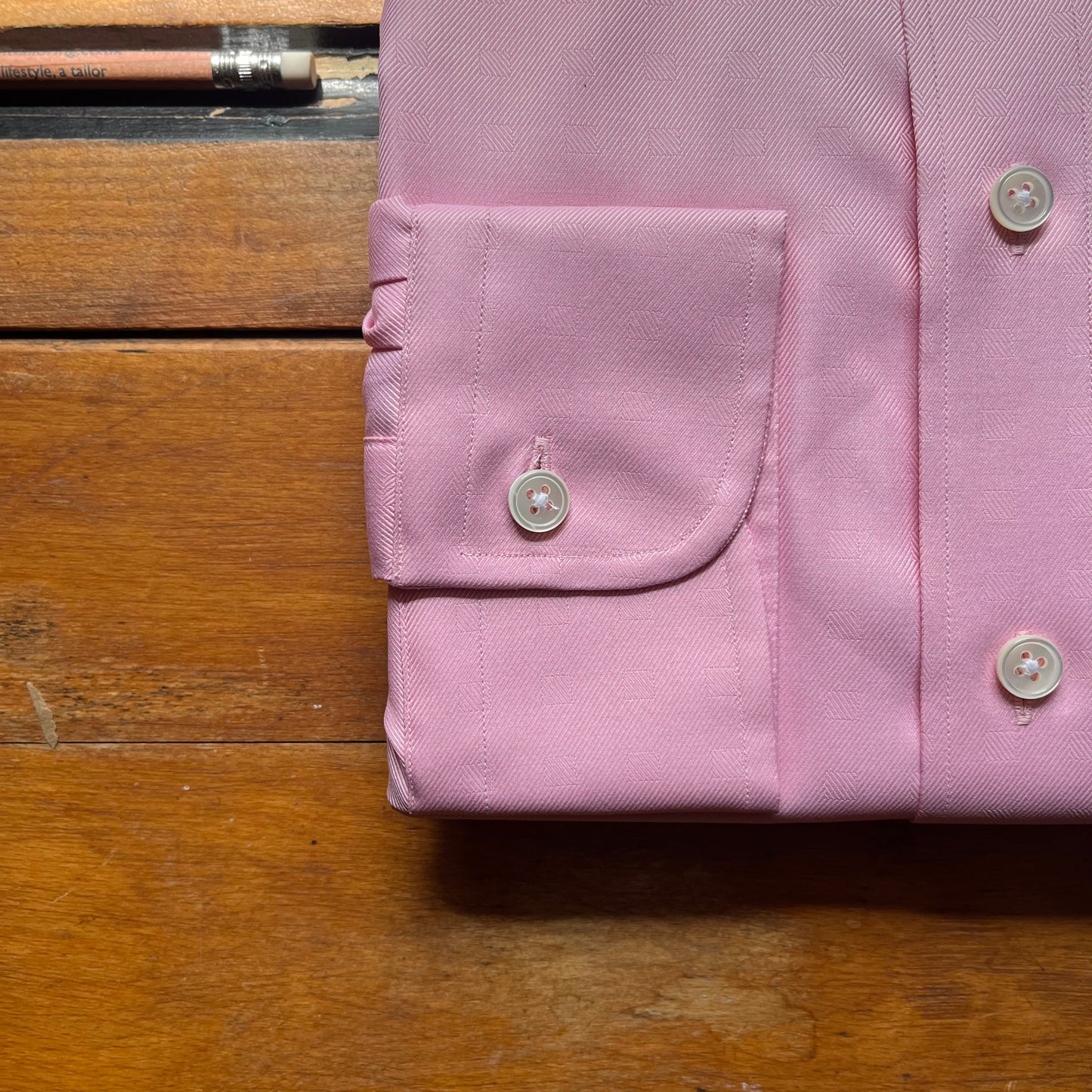 Regent - 'Ben' Square Twill Shirt - Pink