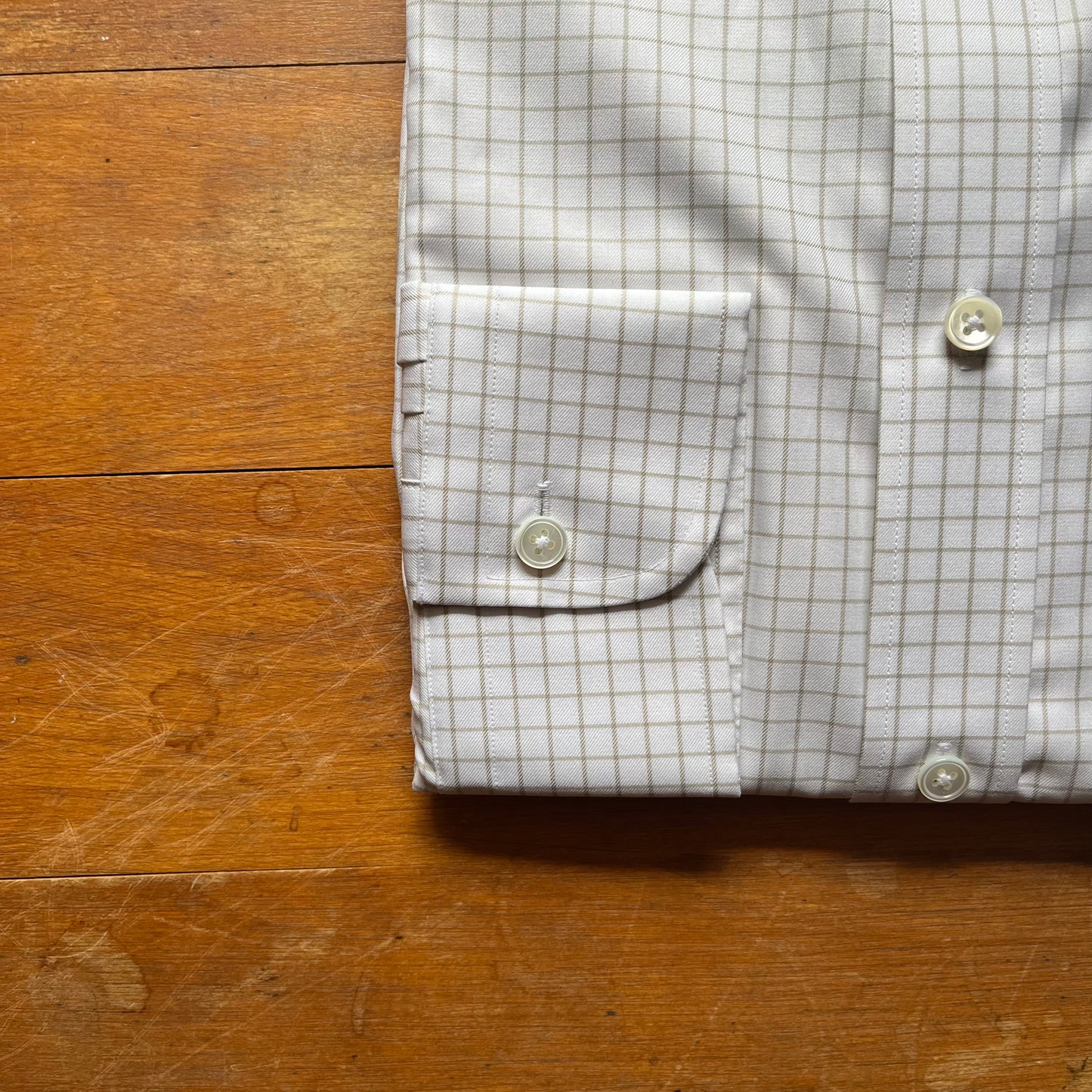 Regent -. 'Godfrey' Twill Check Shirt - Light Green