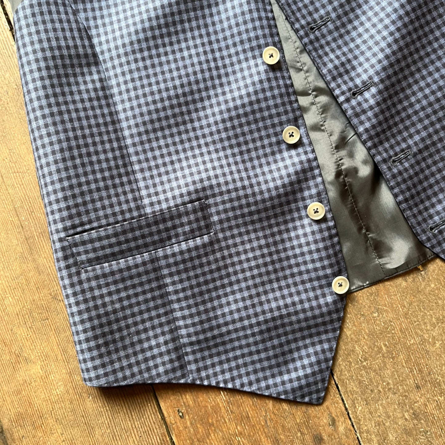 New Regent - Waistcoat - Lamond - Blue Small Check