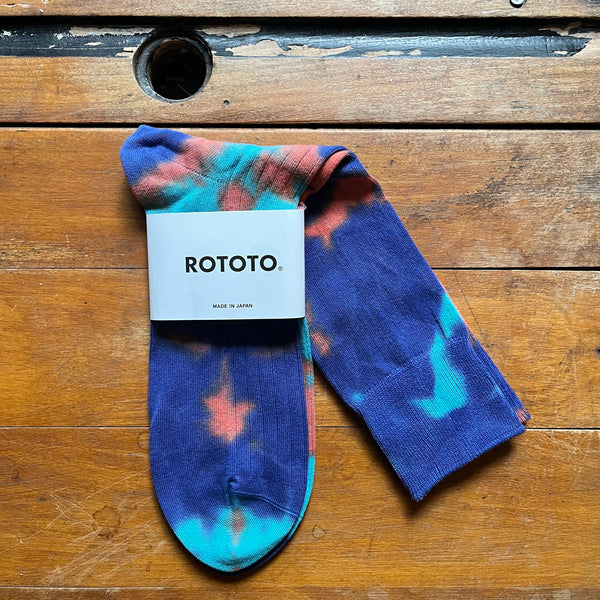 ROTOTO - Tie Dye Formal Crew Sock - Cotton