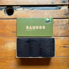 Bamboo - 3 Pack Sock Set - Black & Navy Spots