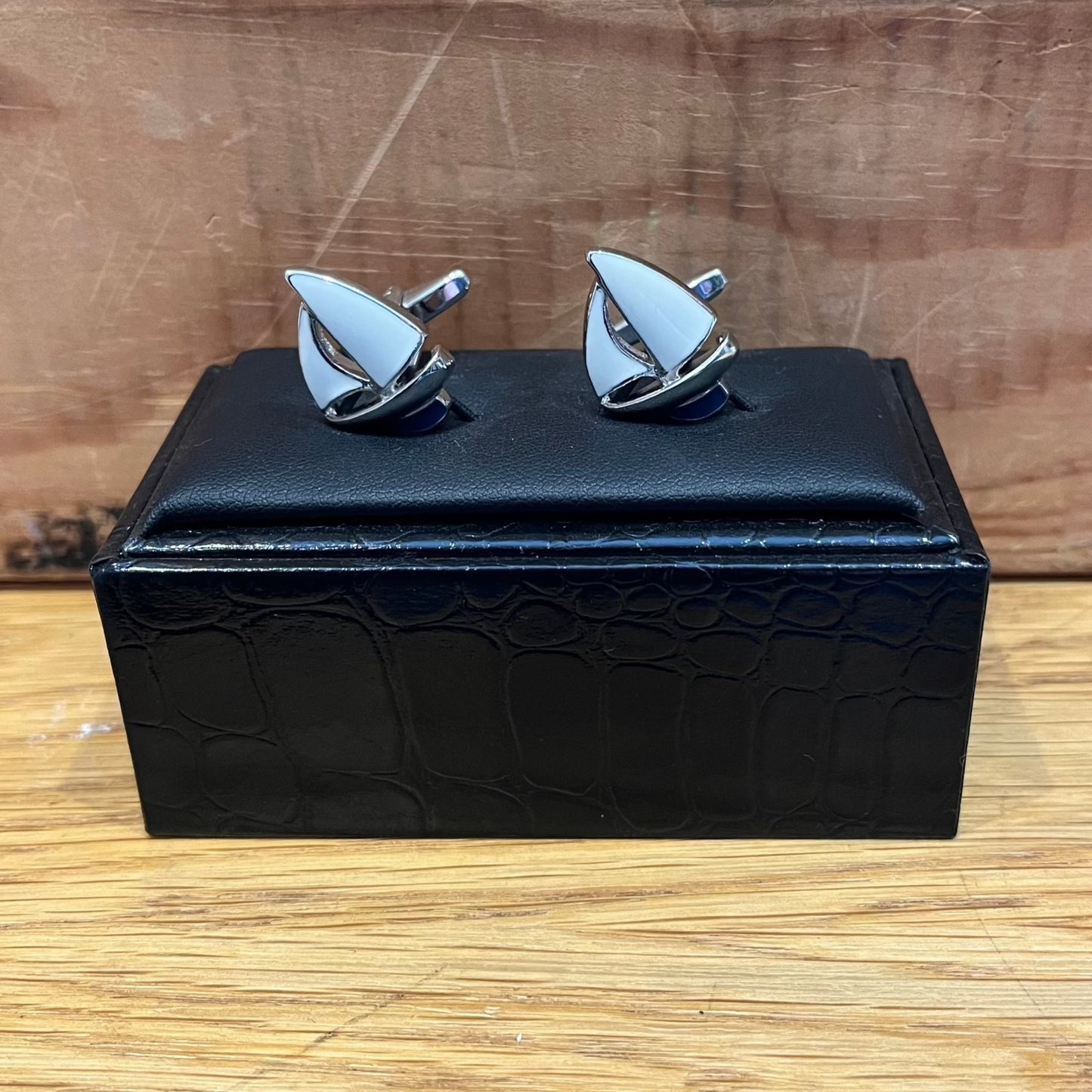 Regent sailing boat cufflinks