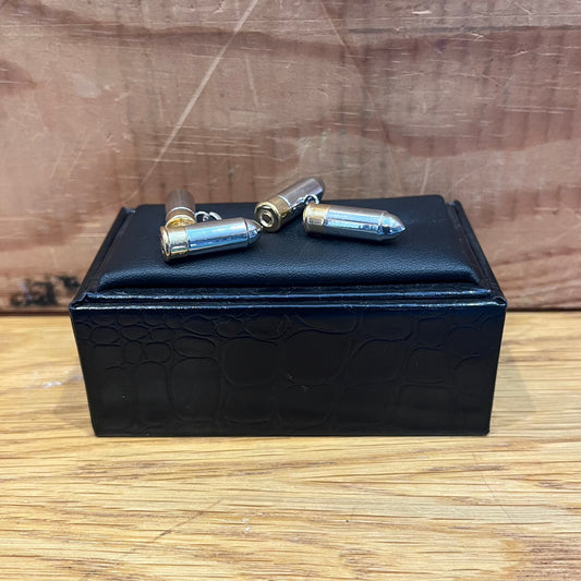 Regent bullet cufflinks with chain fastening