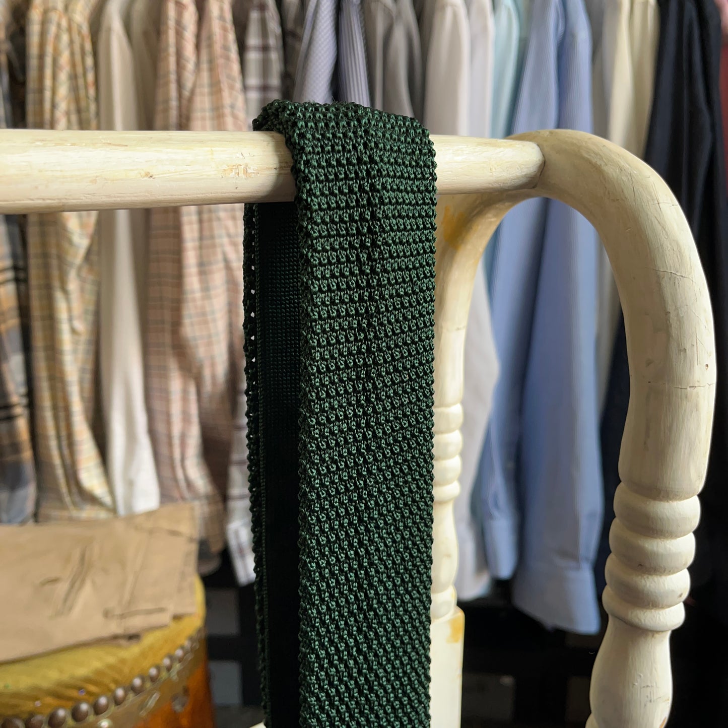 Regent - Knitted Silk Tie - Bottle Green - Plain - Regent Tailoring