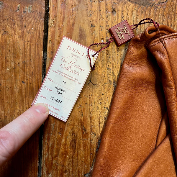 DENTS - Berkeley - Heritage Three Point Silk Lined Leather Gloves - Highway Tan