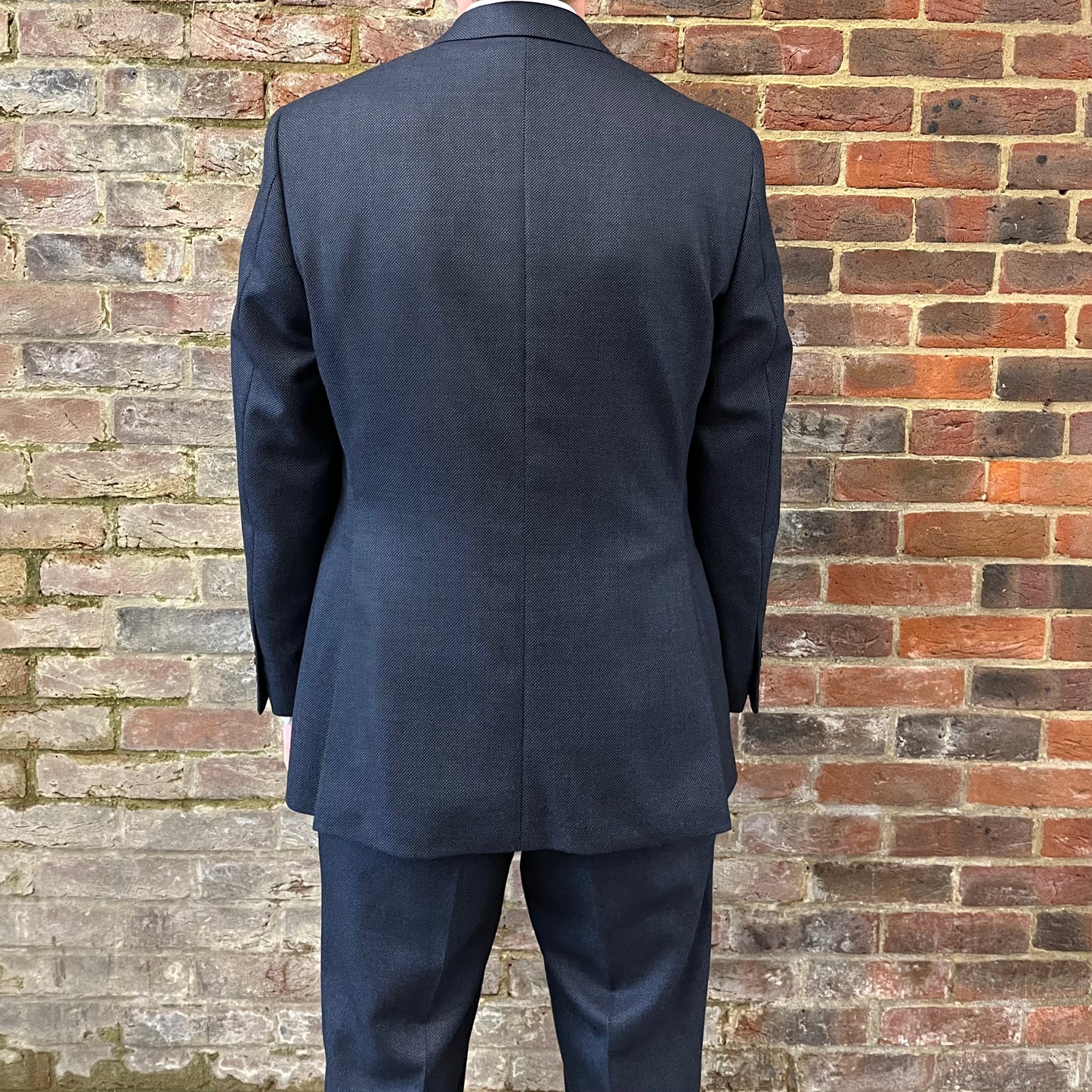 Regent - 'Kiel' Heritage - Two Button Suit - Navy Birdseye - rear vents